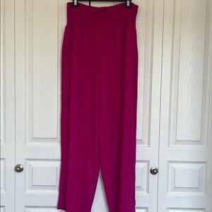 Elegant Fuchsia Wide Leg Pants